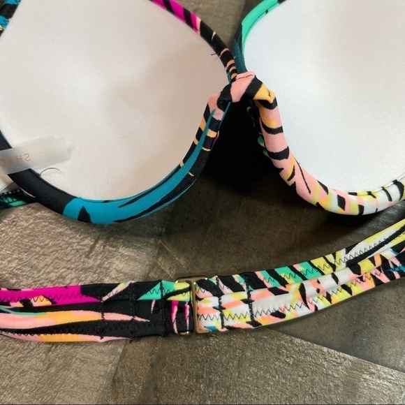 Shade and Shore Palm Print Padded Bikini Top 32A - Picture 4 of 7